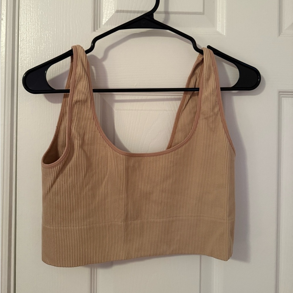 GapBody Tan Ribbed Bralette